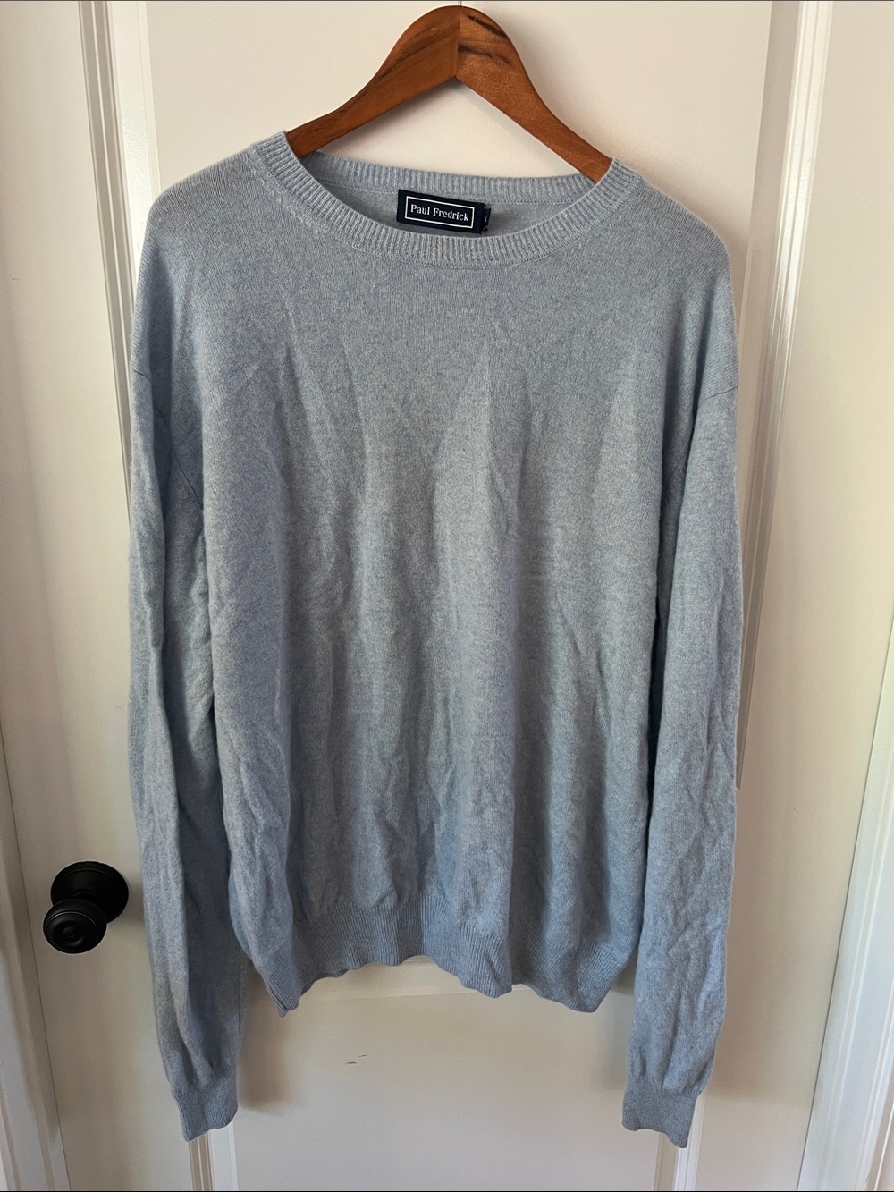 Paul Fredrick Pale Blue Crewneck Sweater